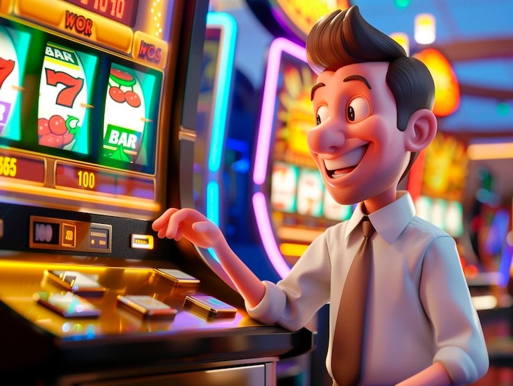 Pengguna membaca syarat bonus di ponsel
